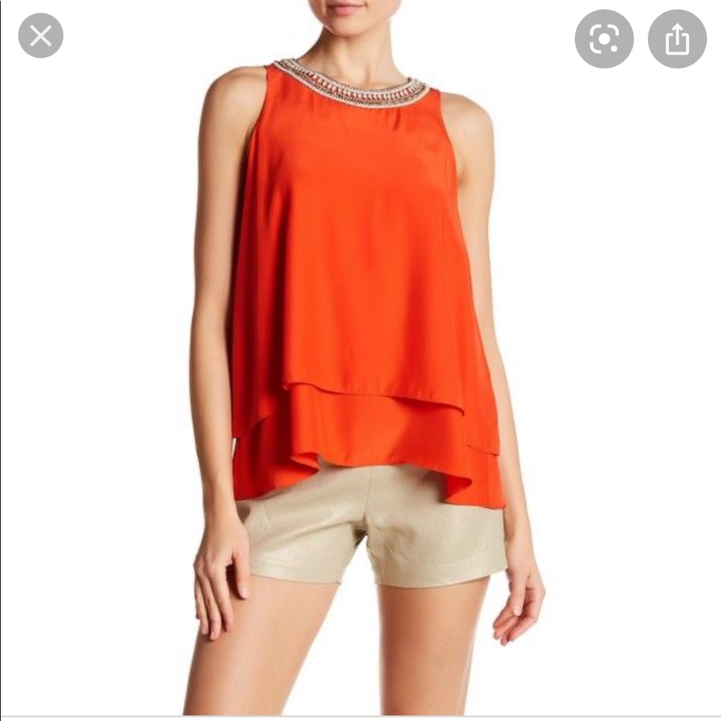 Julie Brown “Cara” Beaded Tank Top